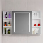 Mueble Botiquin Espejo LED Antiempañante Domsa MMR-100 Blanco / 98x80x14cm