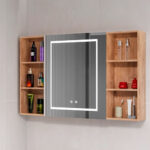 Mueble Botiquin Espejo LED Antiempañante Domsa MMR-100 Wood / 98x80x14cm - Imagen 2