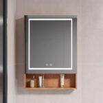 Mueble Botiquin Espejo LED Antiempañante Domsa MMR-50 Wood / 48x80x14cm