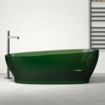 Tina Isla Resina transparente Verde Musgo 170x80x58 cms ARB1005