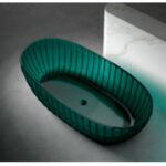 Tina Isla Resina transparente Verde Relieve - Imagen 2