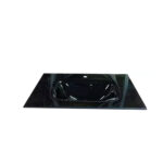 Lavamanos Cubierta Vidrio Templado Black 80x46 Cm - Imagen 2