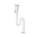 Desagüe universal con tubo sifón flexible para vanitorio Domsa WY020-Blanco - Imagen 2
