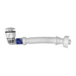 Desagüe universal con tubo sifón flexible para vanitorio Domsa WY30-Blanco