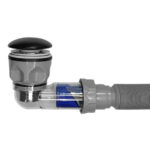Desagüe universal con tubo sifón flexible para vanitorio Domsa WY30-Negro - Imagen 2
