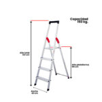 ESCALERA ALUMINIO TIJERA 4 PELDAÑOS MAGNA - Imagen 2