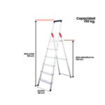 ESCALERA ALUMINIO TIJERA 6 PELDAÑOS MAGNA - Imagen 2