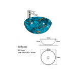 Lavamanos Sobreponer Mar Y Tierra 36x13cms Dechaus Acb8351 - Imagen 4