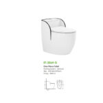 Wc one piece Pouf White Line-black Dechaus Descarga 30 cms DEC2064G - Imagen 2
