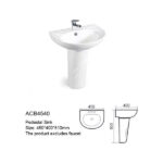 Lavamanos Pedestal Para Jardin Infantil 45x40x51 Cms Blanco Brillante - Imagen 2