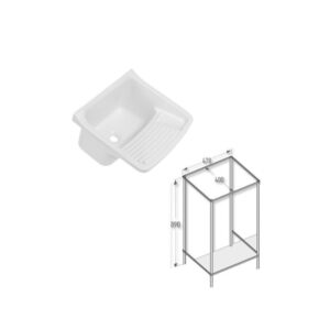 LAVARROPAS 48X41X90 CMS 15 LTS TEBISA CON ATRIL METALICO