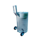 Basurero De Acero Inox. 60lts 62x35 Cms Ruedas-pedal - Imagen 3