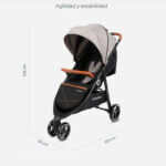 Coche MIDWAY INCLUYE COBERTOR PARA LLUVIA + MOSQUITERO BEIGE - Imagen 7