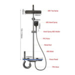 Columna ducha Led 4 Funciones 115x33 cms AFL26 - Imagen 8