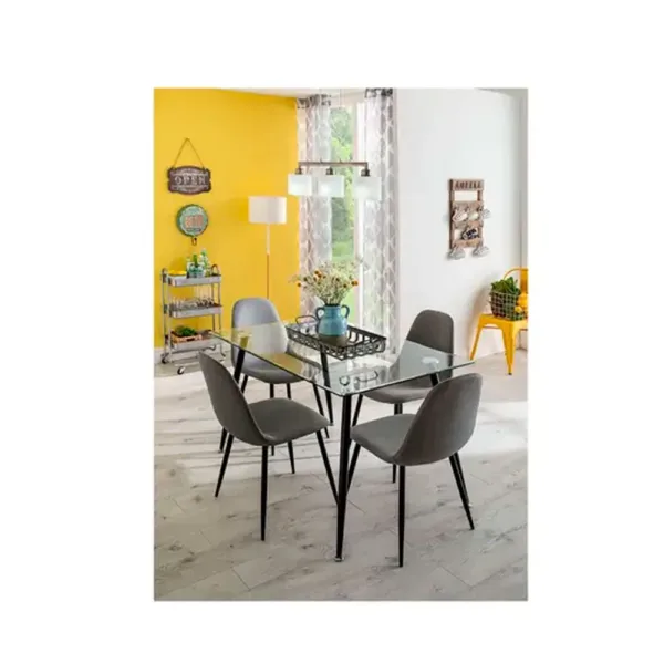 Comedor 4 sillas Cleto gris/negro M+Design - Imagen 3