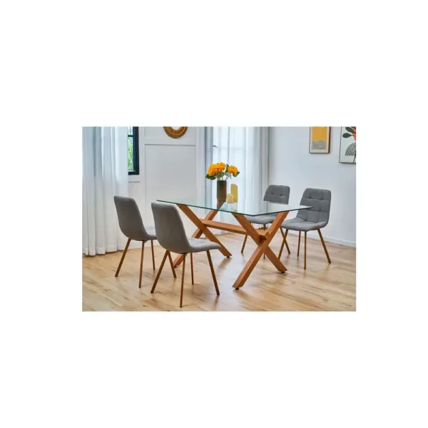 Comedor 4 sillas Domi 2.0 gris - Imagen 2