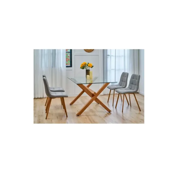 Comedor 4 sillas Domi 2.0 gris - Imagen 3