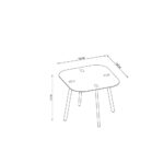 Comedor 4 sillas Pizza negro - Imagen 2