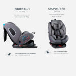 Silla Para Auto MONTREAL GRUPO 0/I/II/III ISOFIX GRIS - Imagen 7