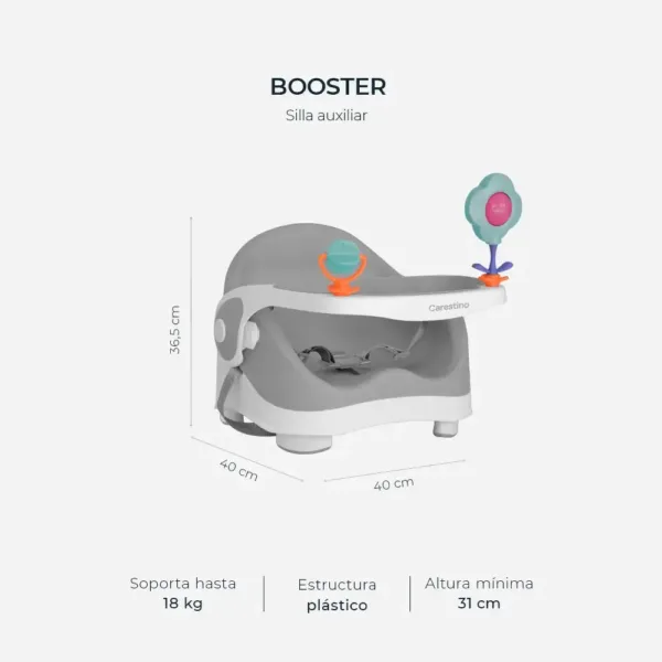 Silla de Comer Booster Gris - Imagen 6