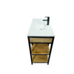 Vanitorio Rustico Fierro-Pino Finger y Loza 100x47x92 cms + Griferia - Imagen 6
