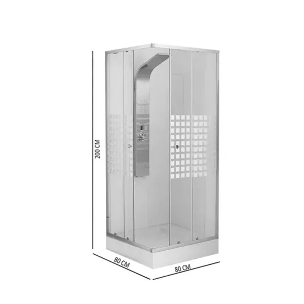 Mampara Shower 200x80x80 cm Mosaico - Imagen 4