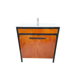 Vanitorio Rustico Fierro-madera-loza 81x47x87 Cms