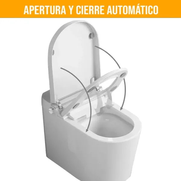 WC sanitario Inteligente  Apertura -Cierre Automático - Descarga a Piso 30 cm - Imagen 2
