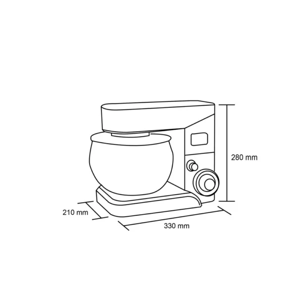 Batidora 5 LT 1000W Color Silver  Maigas - Imagen 5