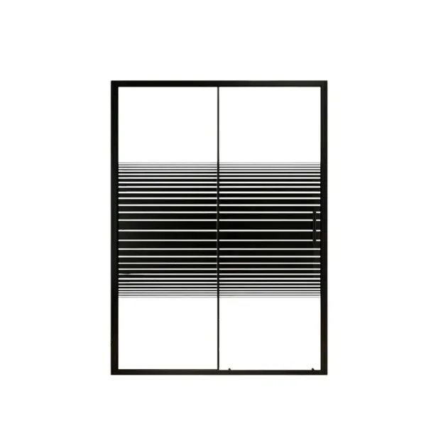 MAMPARA AJUSTABLE 120-140 X 185 CMS TRANSLUCIDO Y FRANJAS NEGRAS - Imagen 5