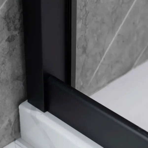 MAMPARA AJUSTABLE 140-160 X 185 CMS TRANSLUCIDO Y FRANJAS NEGRAS - Imagen 4