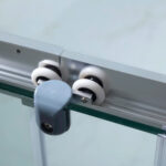 MAMPARA AJUSTABLE 120-140  X 180 CMS FRANJAS BLANCAS - Imagen 4