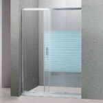 MAMPARA AJUSTABLE 120-140  X 180 CMS FRANJAS BLANCAS - Imagen 2