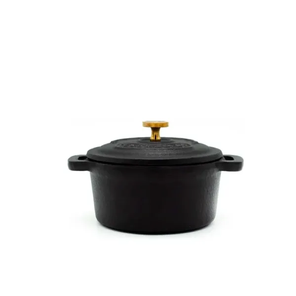 Pack 3 Piezas Mini Cocotte Ø10 Cm 0.2 Lt Black Matte + Stand Negro - Imagen 4