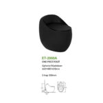 Wc One Piece Pouf Descarga Piso 30cm Black 2060a - Imagen 4