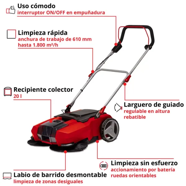 BARREDORA INALAMBRICA TE-SW 18/610 LI SOLO - Imagen 2