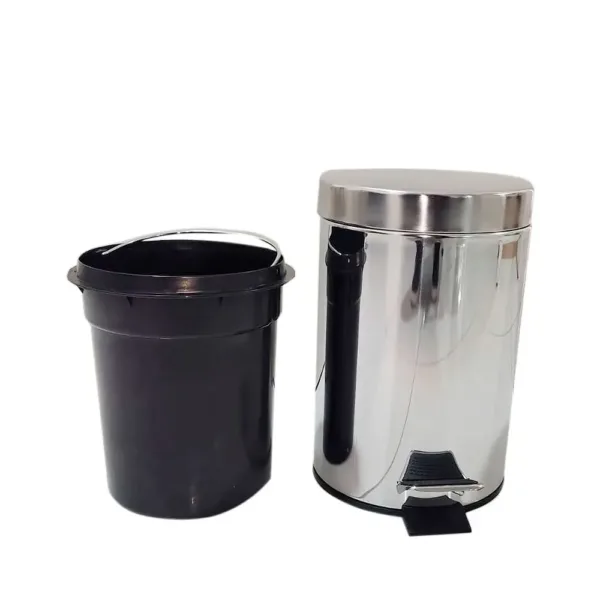 Basurero Metalico 3 Lts Con Deposito-pedal 25x17cms - Imagen 2