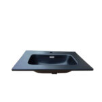 Cubierta De Loza Para Vanitorio 61x46 Dechaus Acb7860black Mate Negro - Imagen 2