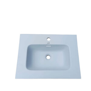 Cubierta De Loza Para Vanitorio 61x46 Dechaus Acb7860grey Gris Mate