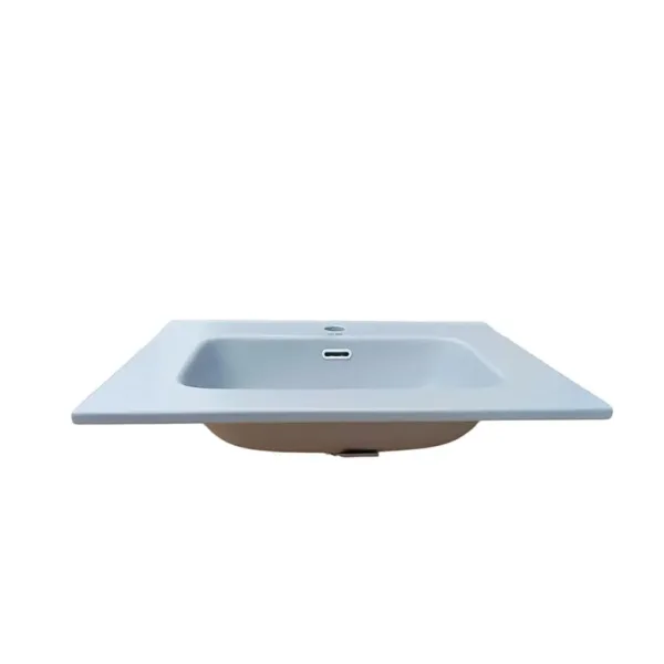 Cubierta De Loza Para Vanitorio 61x46 Dechaus Acb7860grey Gris Mate - Imagen 2