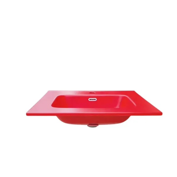 Cubierta De Loza Para Vanitorio 61x46 Dechaus Acb7860red Rojo Mate - Imagen 2