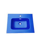 Cubierta De Loza Para Vanitorio 61x46,5 Dechaus Acb7860blue Mate Azul Marino