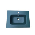 Cubierta De Loza Para Vanitorio 61x46,5 Dechaus Acb7860grey Mate Verde Oscuro