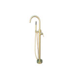 Grifería-llave Pedestal Dechaus Para Tina Isla Oro Matte Dorado Mate