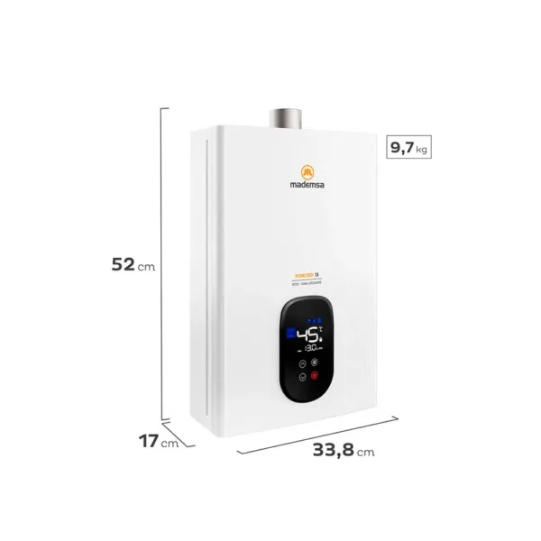 Calefont Gas Licuado Mademsa 13 Lt Tiro Forzado - Imagen 4