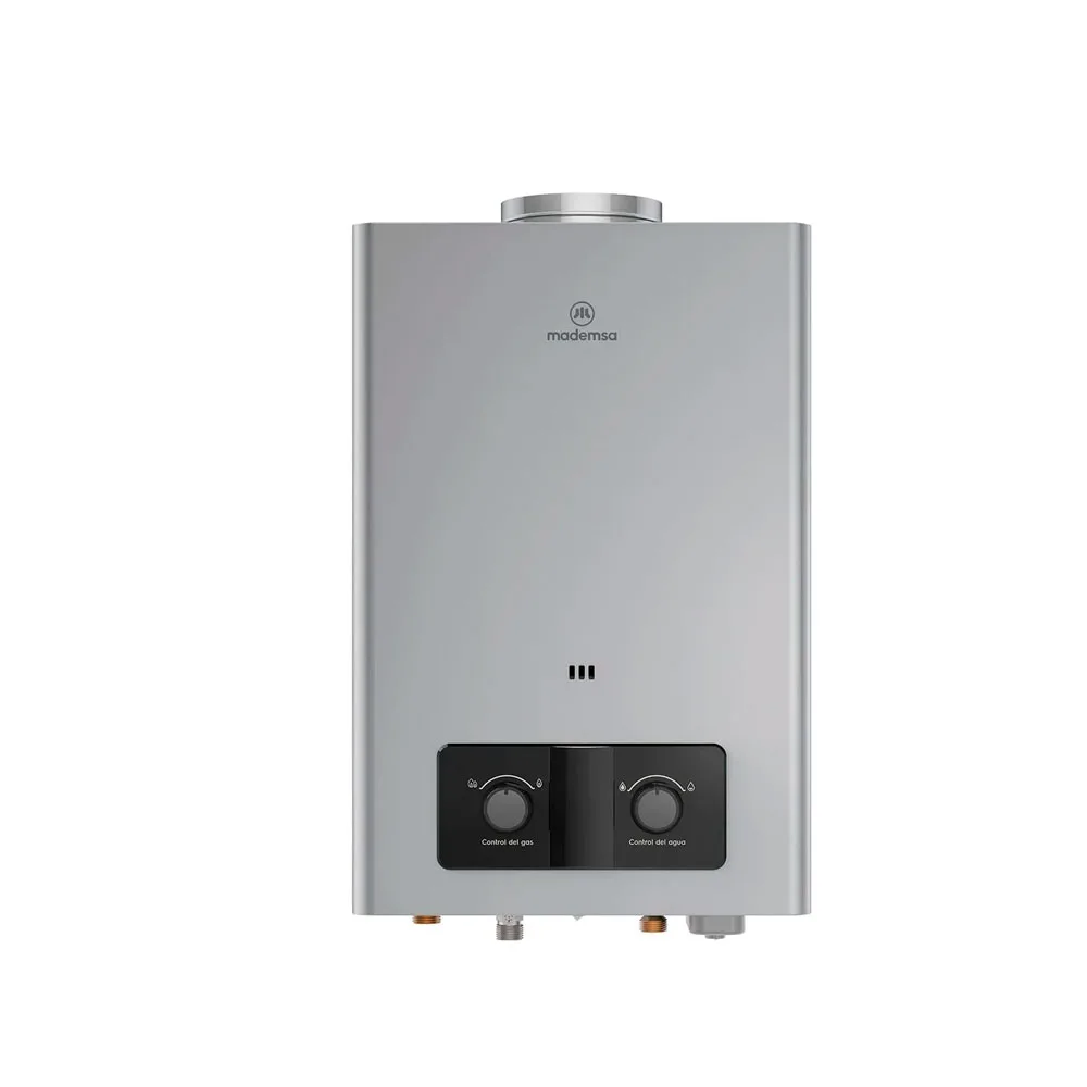 Calefont-Gas-Licuado-Mademsa-8-Litros-Tiro-Natural-Ionizado-CMN08G-Gris-1 Calefont Gas Licuado Mademsa 8 Lt Tiro Natural Gris - Imagen 1