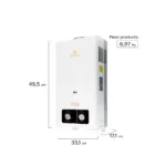Calefont Gas Licuado Mademsa 8 Lt Tiro Natural - Imagen 3