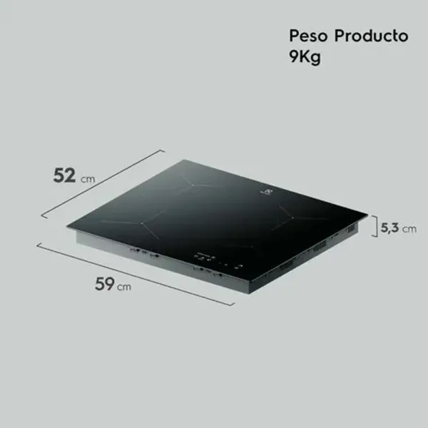 Encimera a Inducción 4 Platos  Vitrocerámica y PowerBoost - Imagen 3