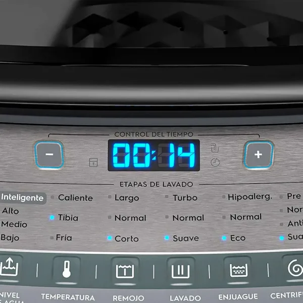 Lavadora Automática Fensa 14Kg Carga Superior Gris - Imagen 5