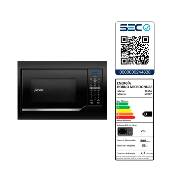 Microondas Empotrable Fensa 30 Litros ME3EP - Imagen 5